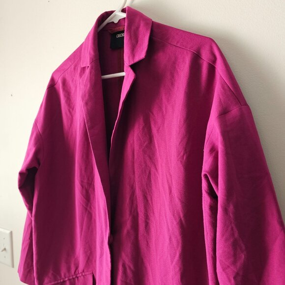 Women's Size 4 Asos Pink Duster Oversized Blazer - Picture 4 of 7